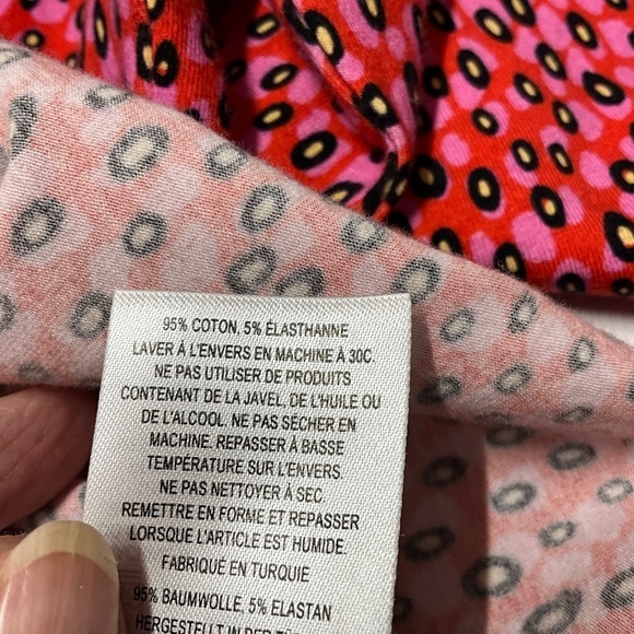 TED BAKER Cotton Willew Elbow Length Top in Pink Spotted Animal Print US Sz S - Picture 8 of 10